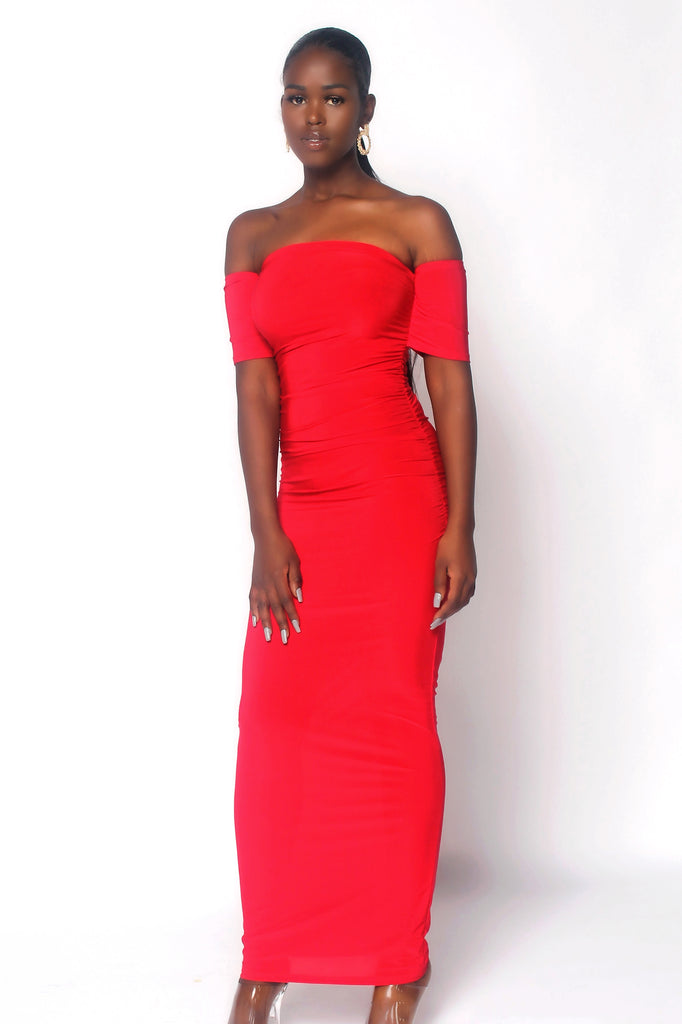 Spicy Mami Maxi Dress- Red